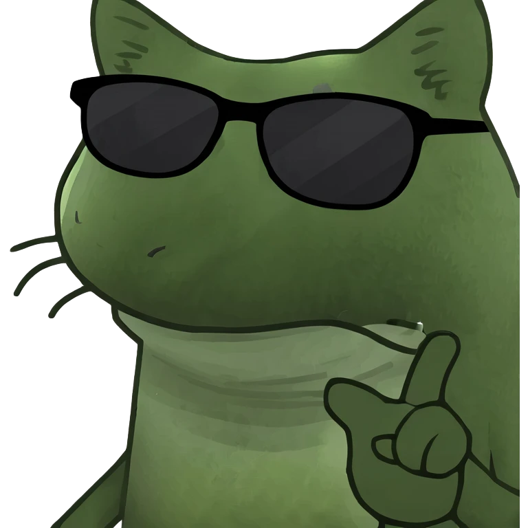 Cat with sunglasses emoji