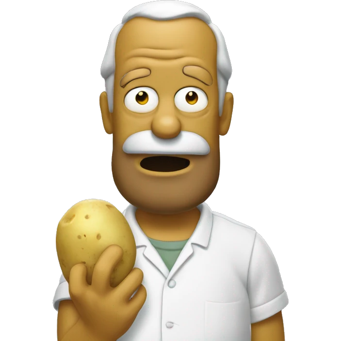 Homer with a potato  emoji