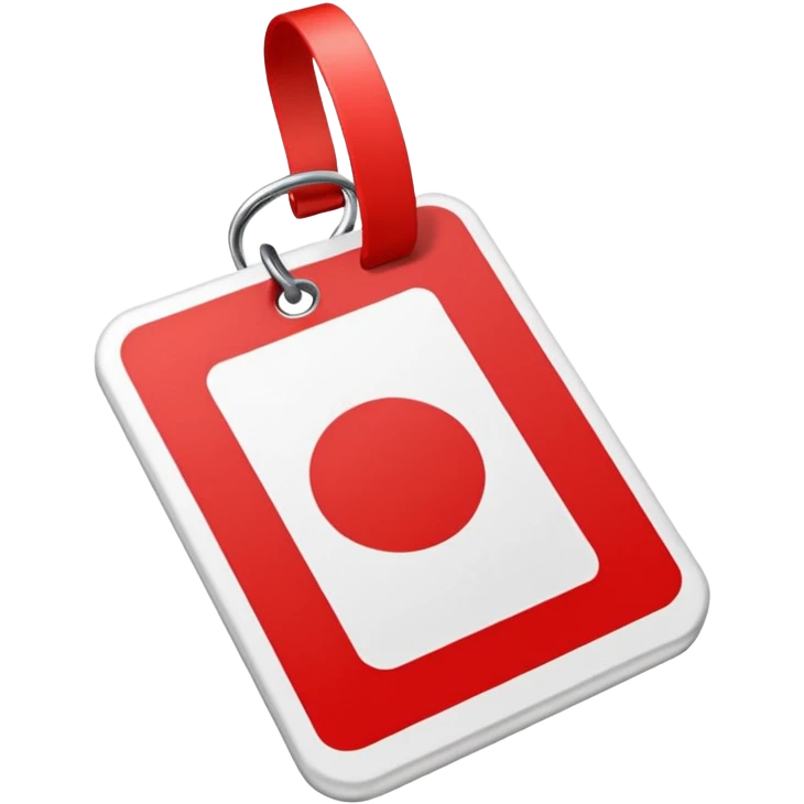 red white Price tag emoji