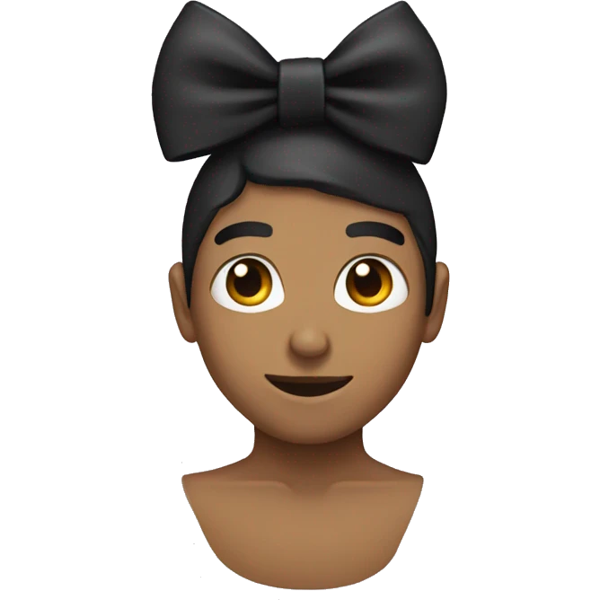 Black bow emoji