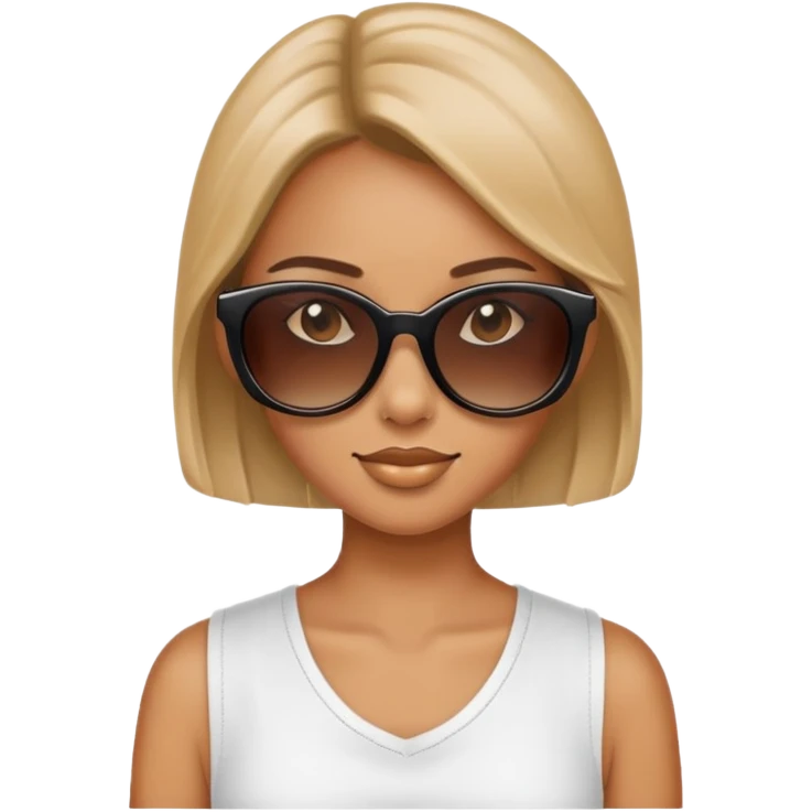 Girl wearing sunglasses emoji