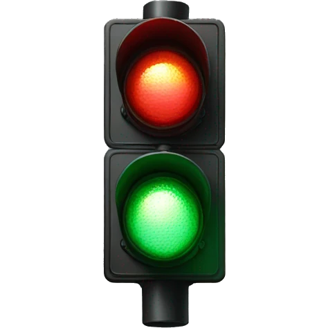 traffic light with red light on emoji