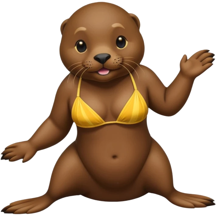  sea lion in a bikini  emoji