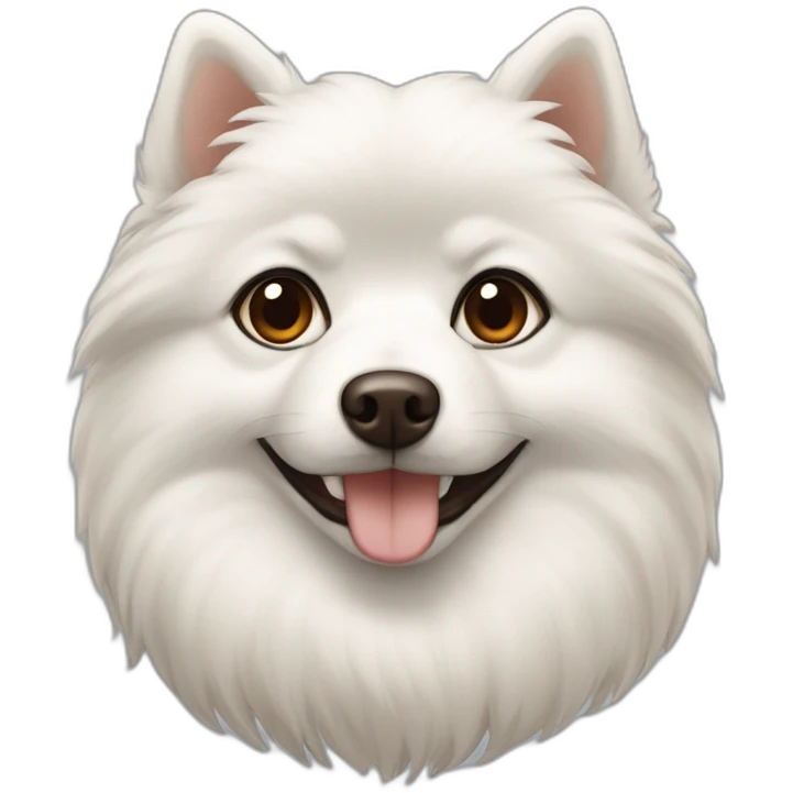 Japanspitz weiß dunkelbraune augen emoji