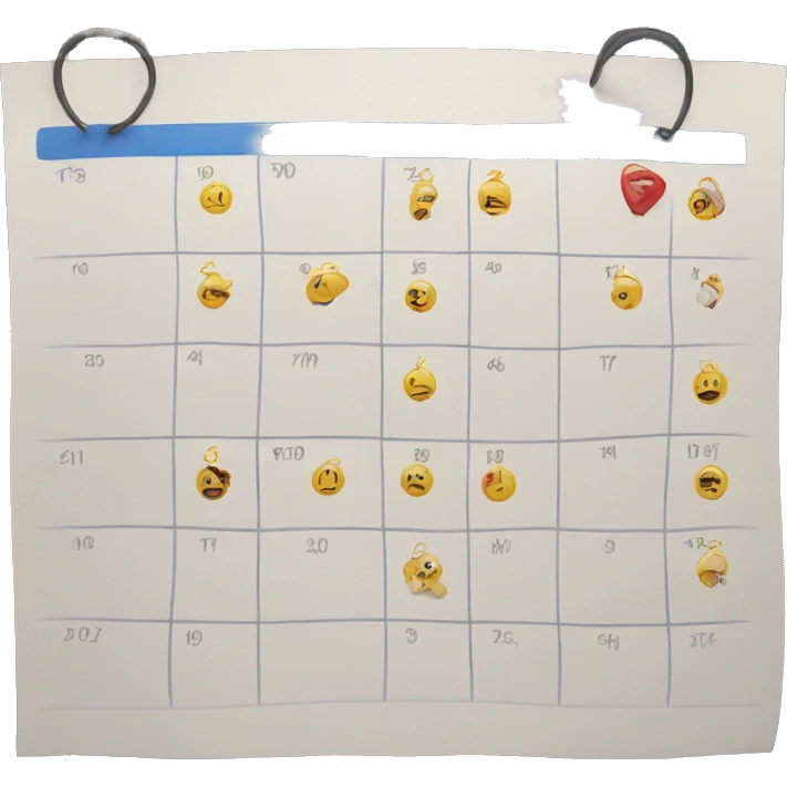 calender with 1 weeks emoji