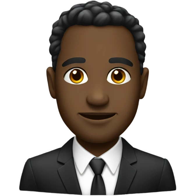 elegant black man in suit  emoji