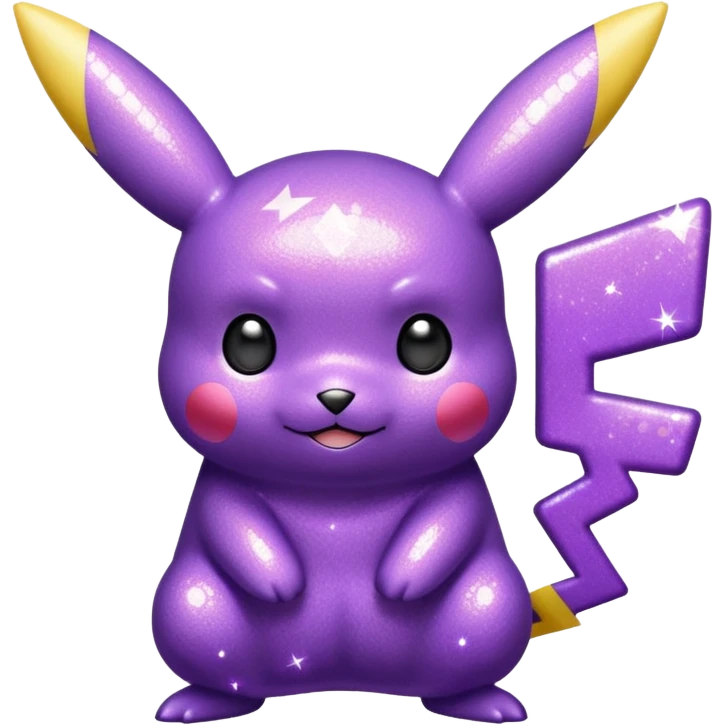 glitter purple pikachu emoji