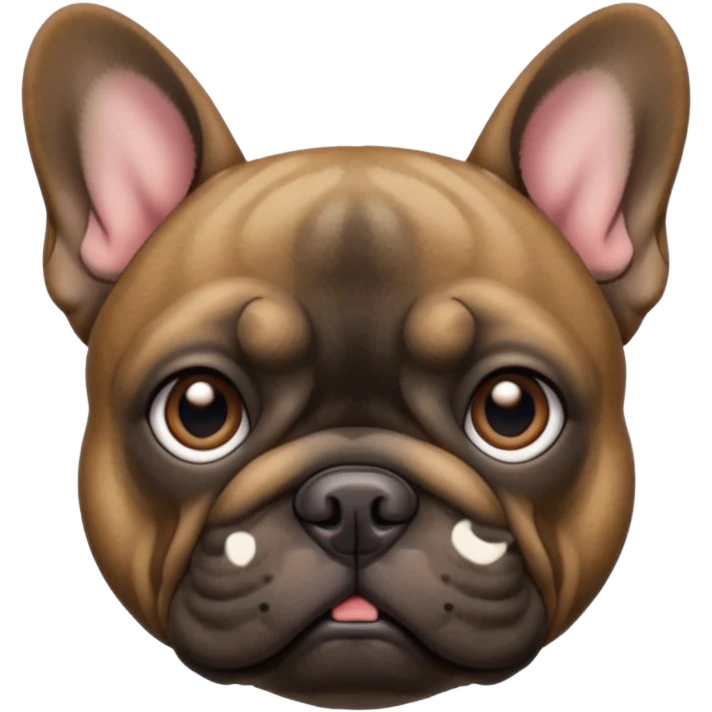 Dark drown Brindle French bulldog emoji