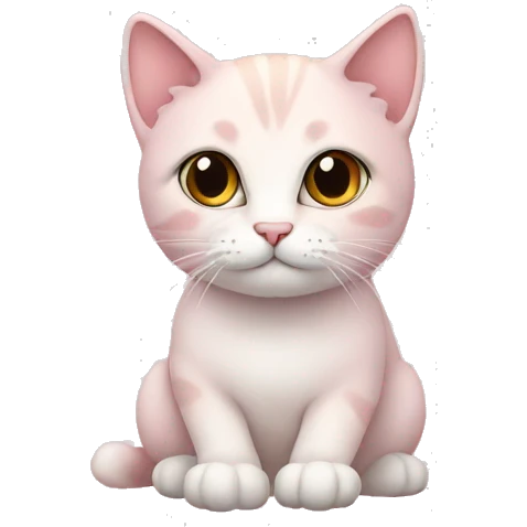 cat soft pink emoji