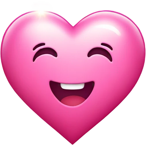 Cute heart with shining  emoji