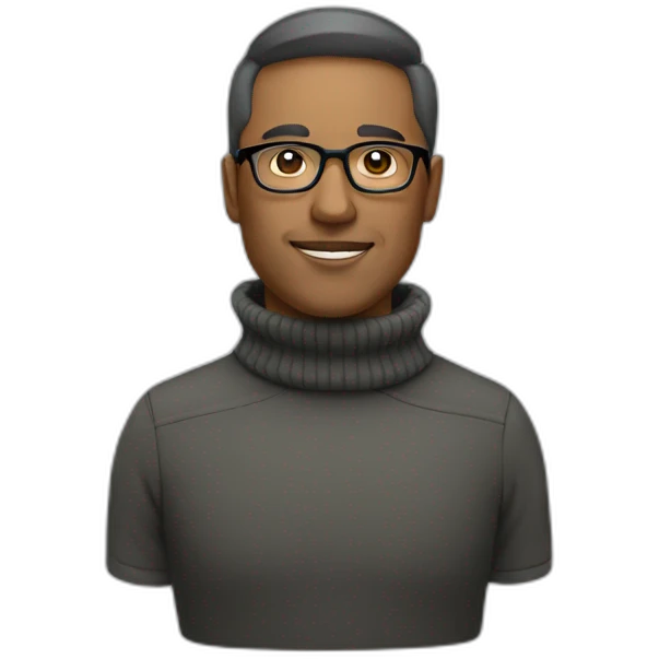 architect wearing turtleneck and glasses emoji