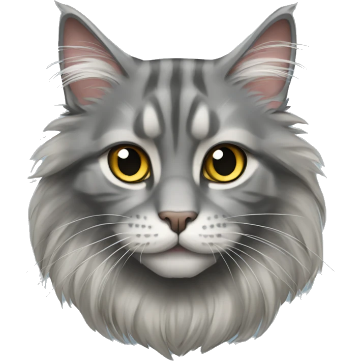 Gray maine coon emoji