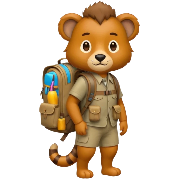  Safari Animal with Backpack  emoji