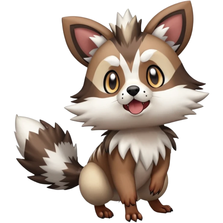 Zigzagoon-Furret-Rockruff-Hybrid (Full body) emoji