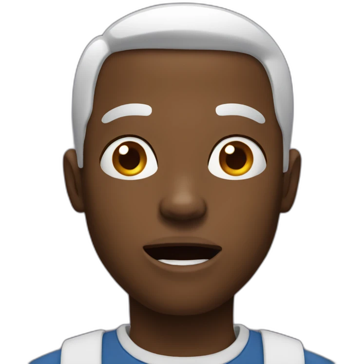 Black guy shocked emoji