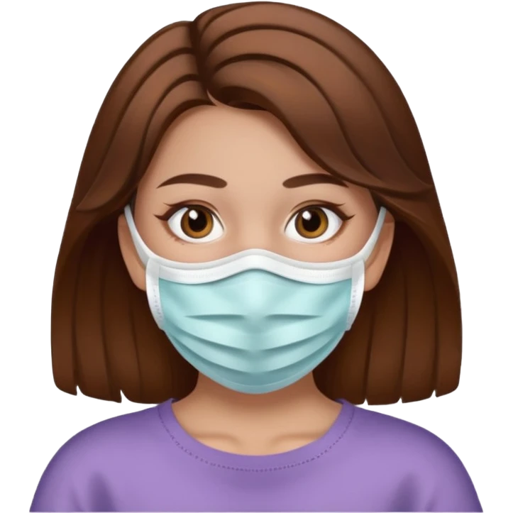 girl with face mask emoji