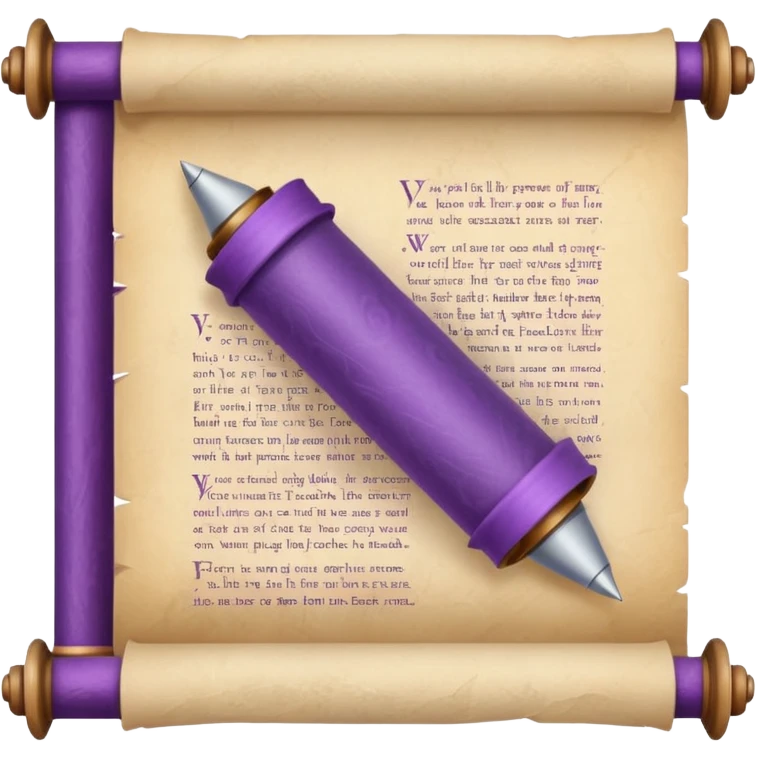 purple Scroll with quote emoji