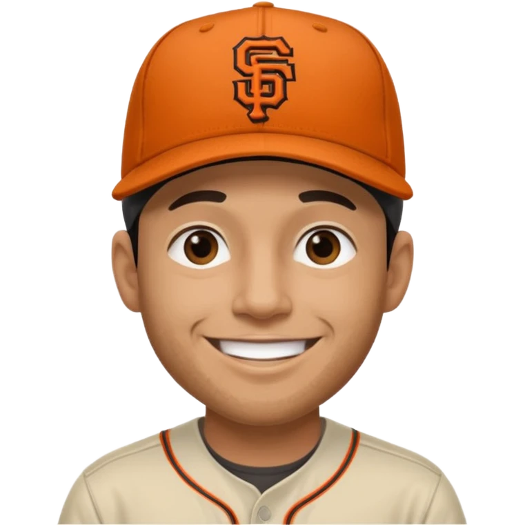 Man playing golf wearing a San Francisco Giants Cap emoji