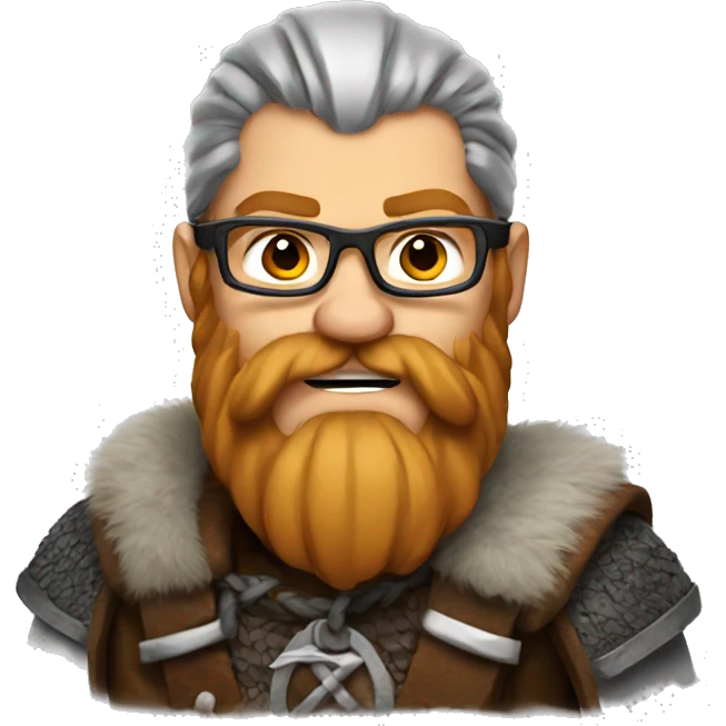 Viking wearing glasses emoji
