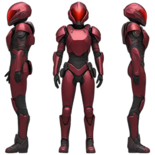 futuristic Autonomous Combat armored colored crimson pants emoji