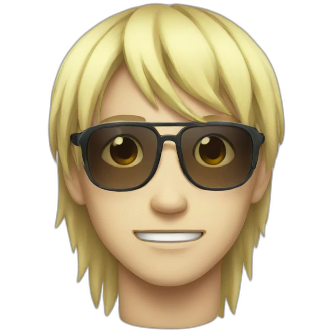 Cool anime head  emoji