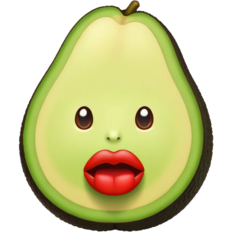 Aguacate con labios grandes  emoji
