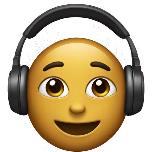 emoji with headphones emoji