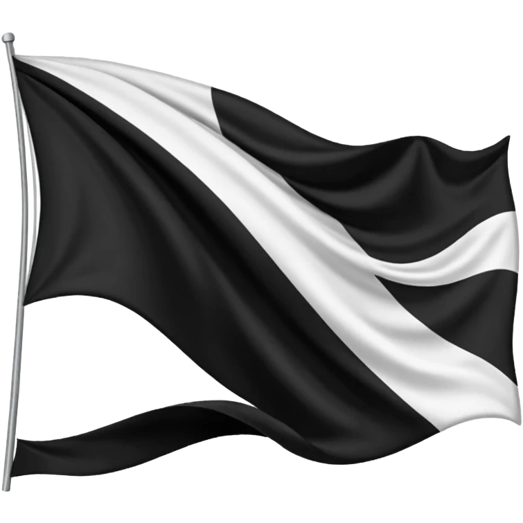 drapeau de la Bretagne France, noir et blanc  emoji