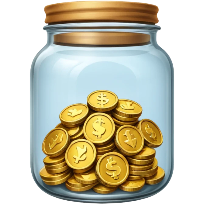 jar with a few coins emoji