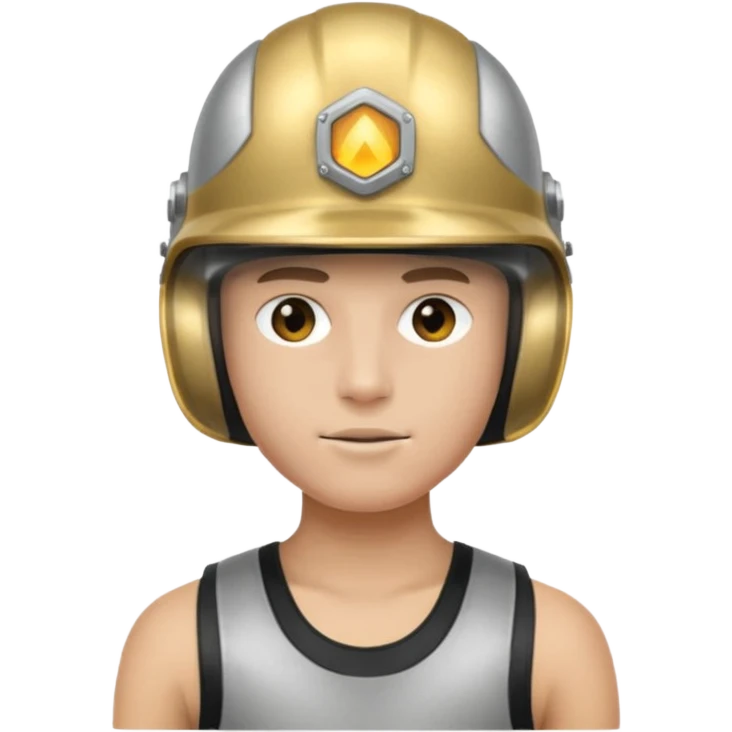 голова в танковом шлемафоне emoji