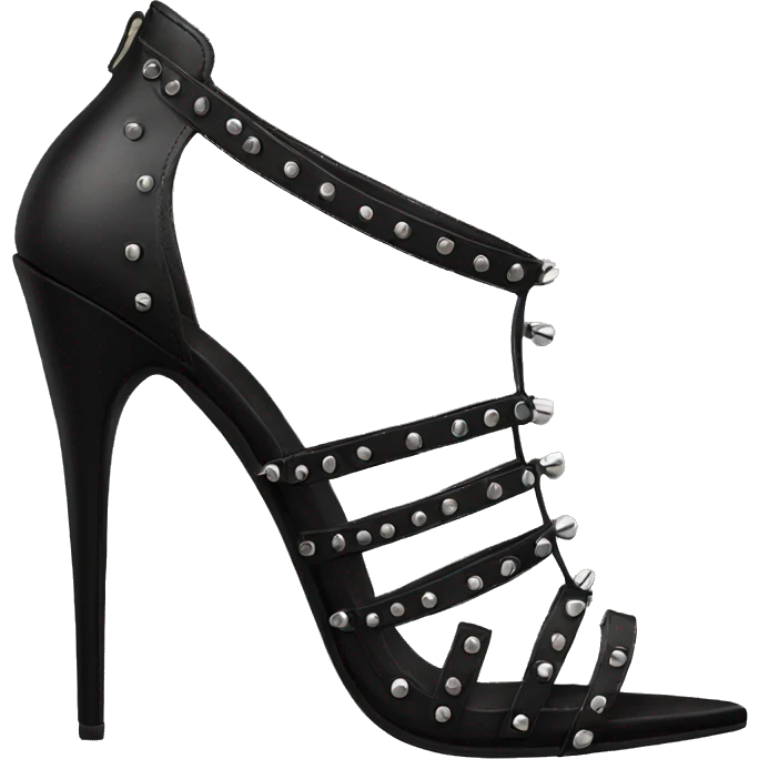 Black sting rivet heels  emoji
