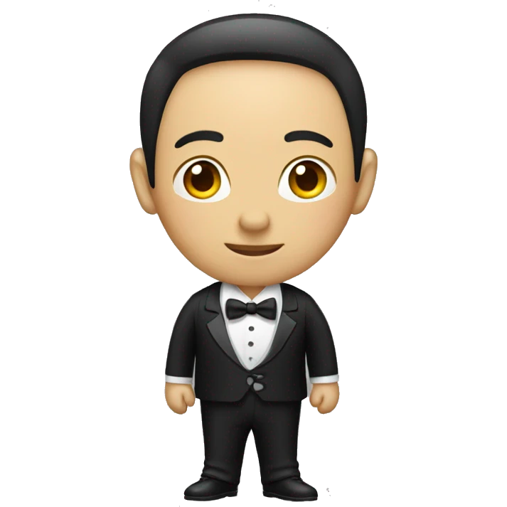 Chinese man in a tuxedo (full body) emoji