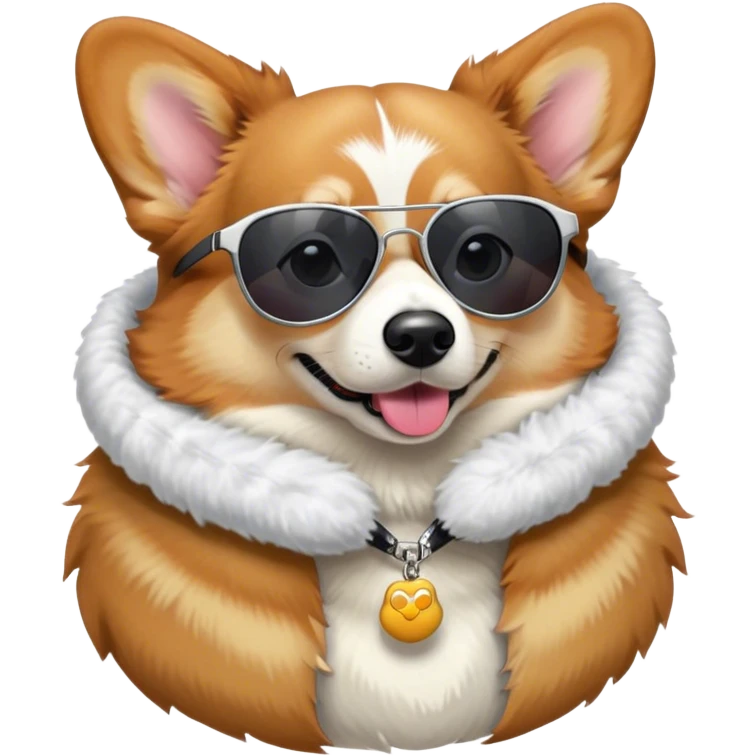 Corgi wearing sunglasses emoji