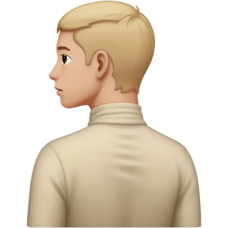 person with strain in the back of their neck. One hand holding the back of the neck emoji