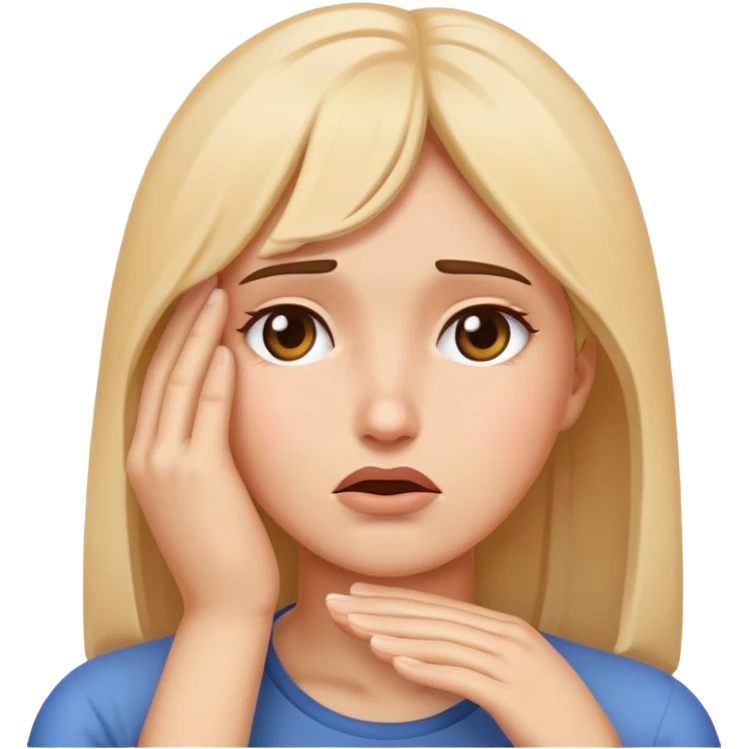 Facepalm gesture followed by three female face emojis emoji