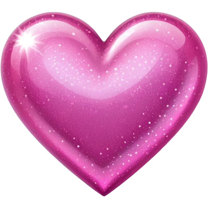 glitter pink heart emoji