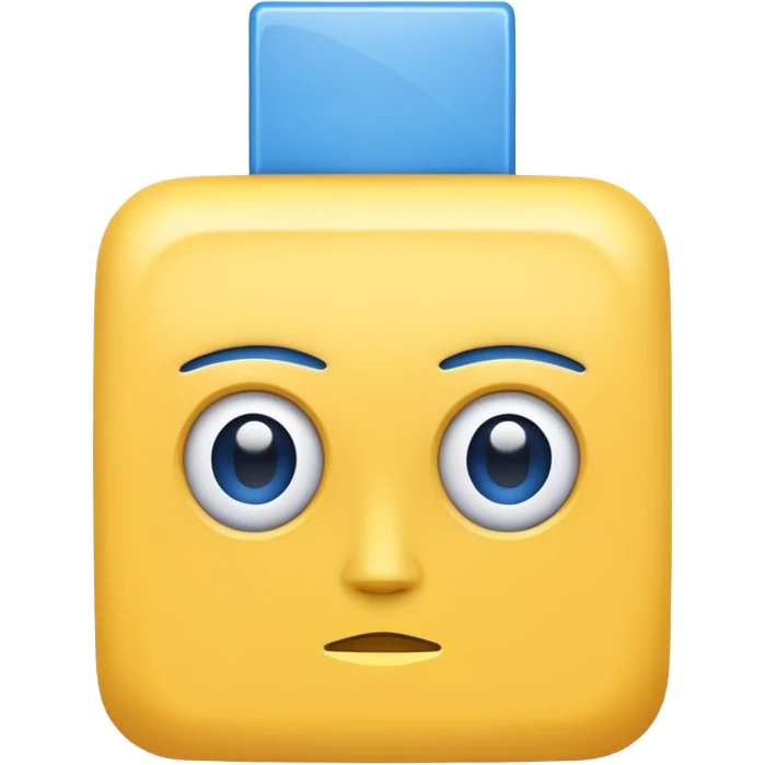 Toy: yellow square head  blue square troso   emoji