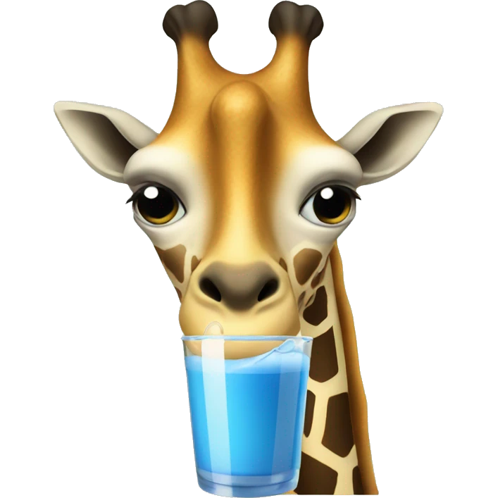 Girafe drinking  emoji