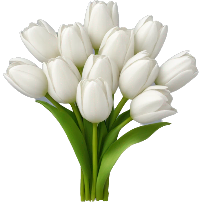 white tulip bouquet  emoji