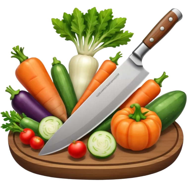 only a knife chopping vegetables emoji