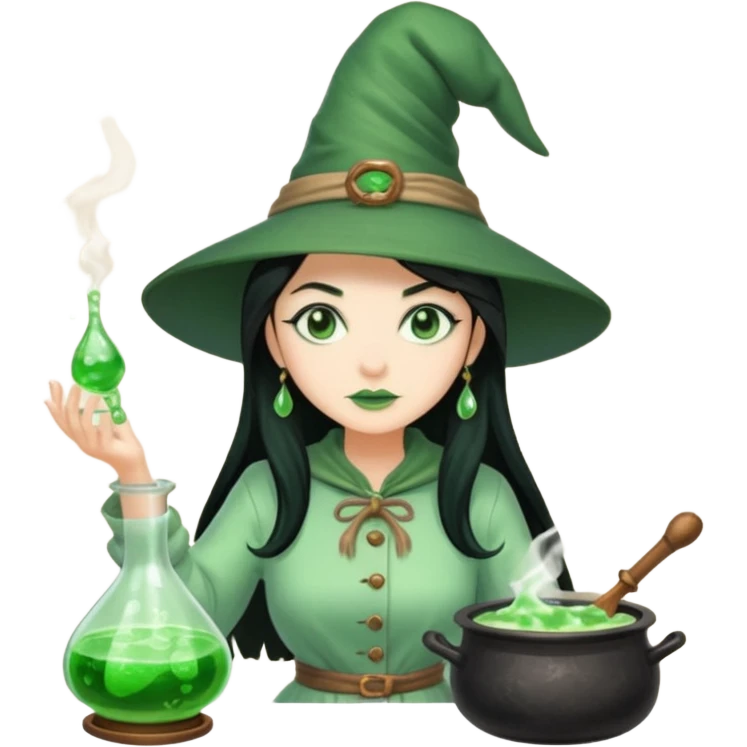 green witch cooking potion emoji
