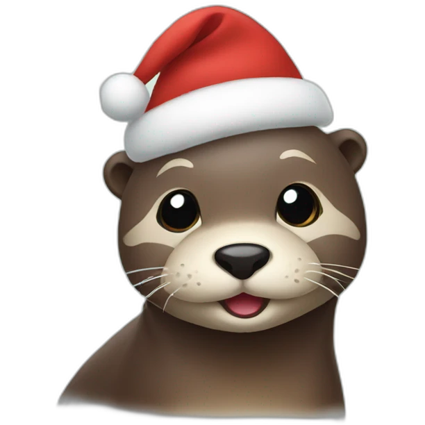 Christmas otter emoji
