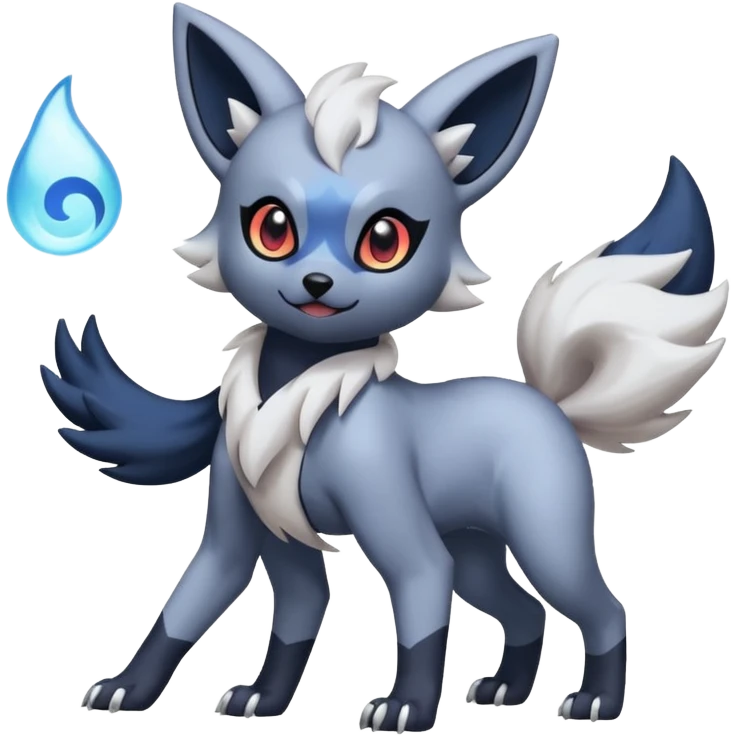 Pastel Absol-Zorua-Umbreon-fusion (full body) emoji