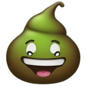 poop emoji but green and laughing emoji
