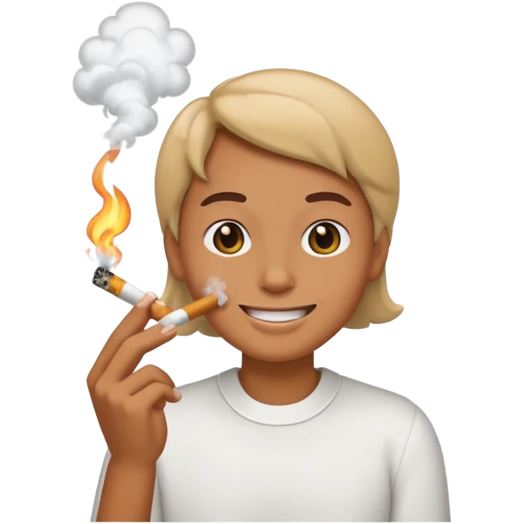 Emoji smoking emoji