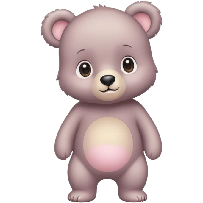 A cute baby bear character in pastel style, standing upright like a human. 
No background, transparent background, clean sticker style, 
high-resolution vector-like art, soft pastel colors, 
consistent design, same face proportions every time. emoji