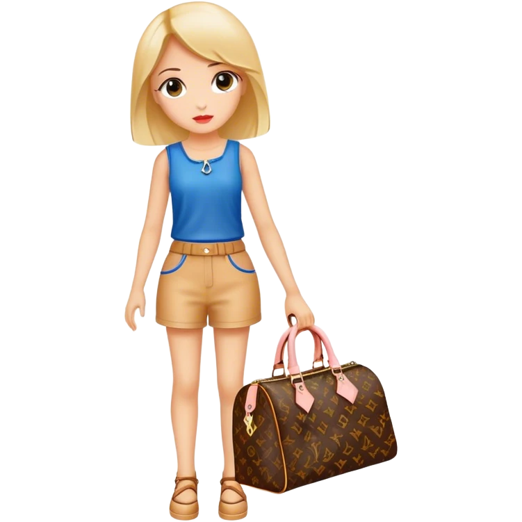 Girl with a Luis Vuitton bag emoji