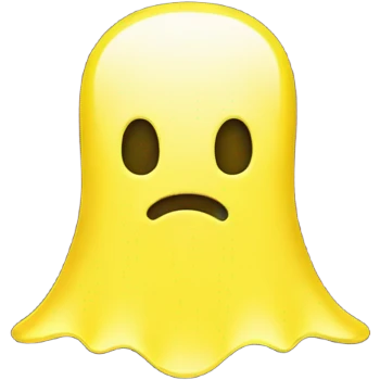 The Snapchat ghost in yellow emoji