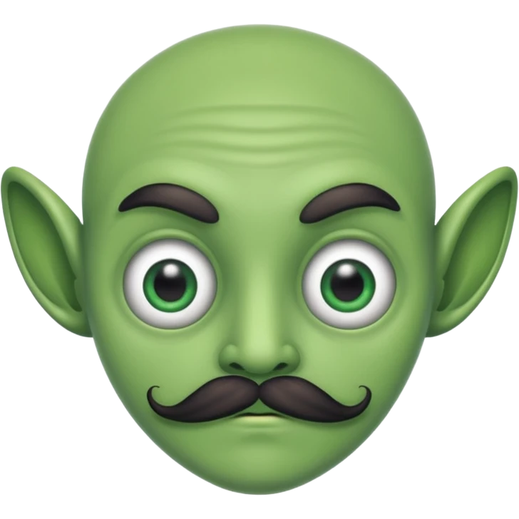 alien with mustache emoji