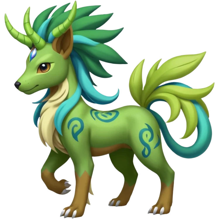 Tribal Colorful Fruity Gay Masculine Manectric-Skiddo-Suicune-Virizion-Zygarde-fusion-hybrid-creature  emoji